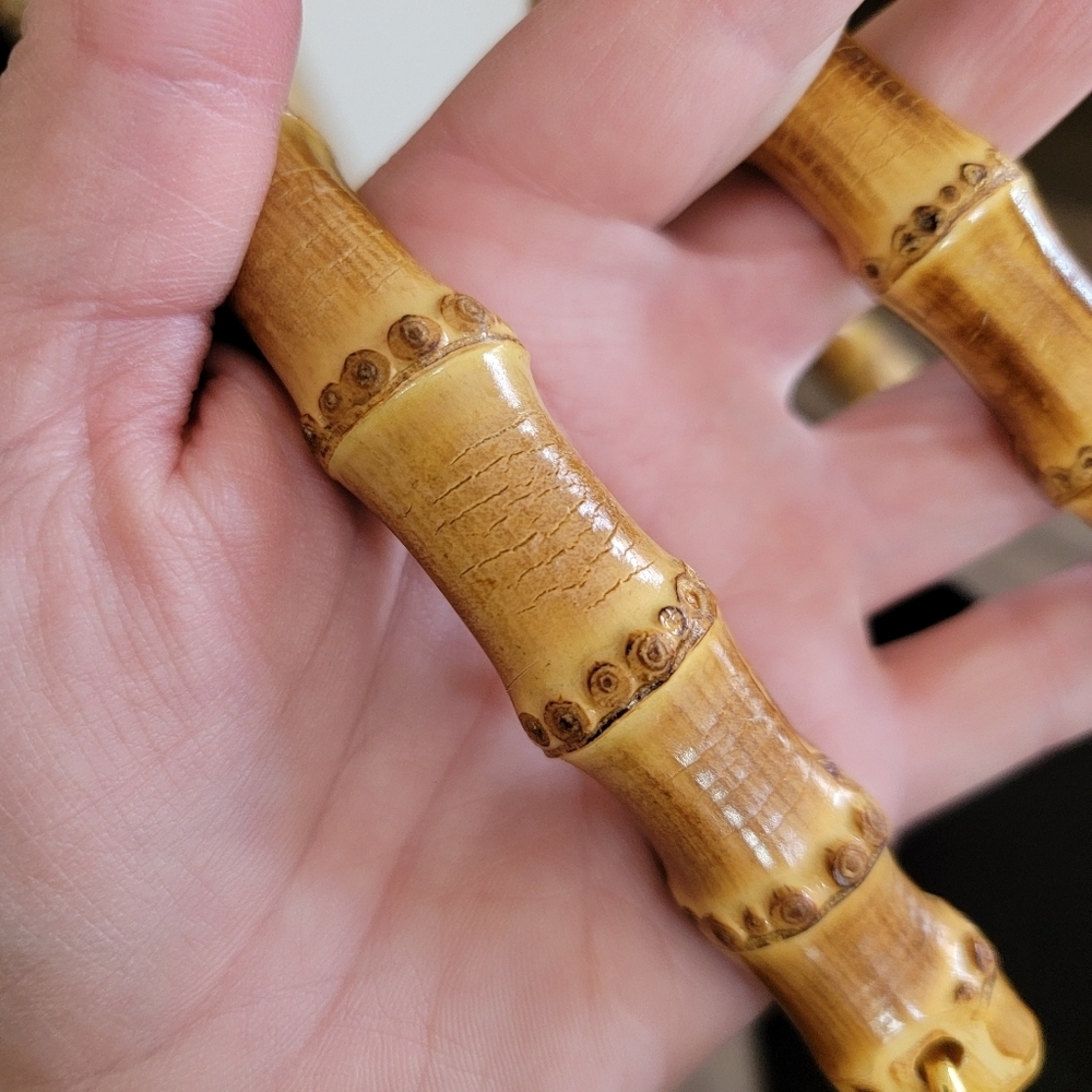 Black Tote Bag with Bamboo Handles #3064 - Picture 16 of 16